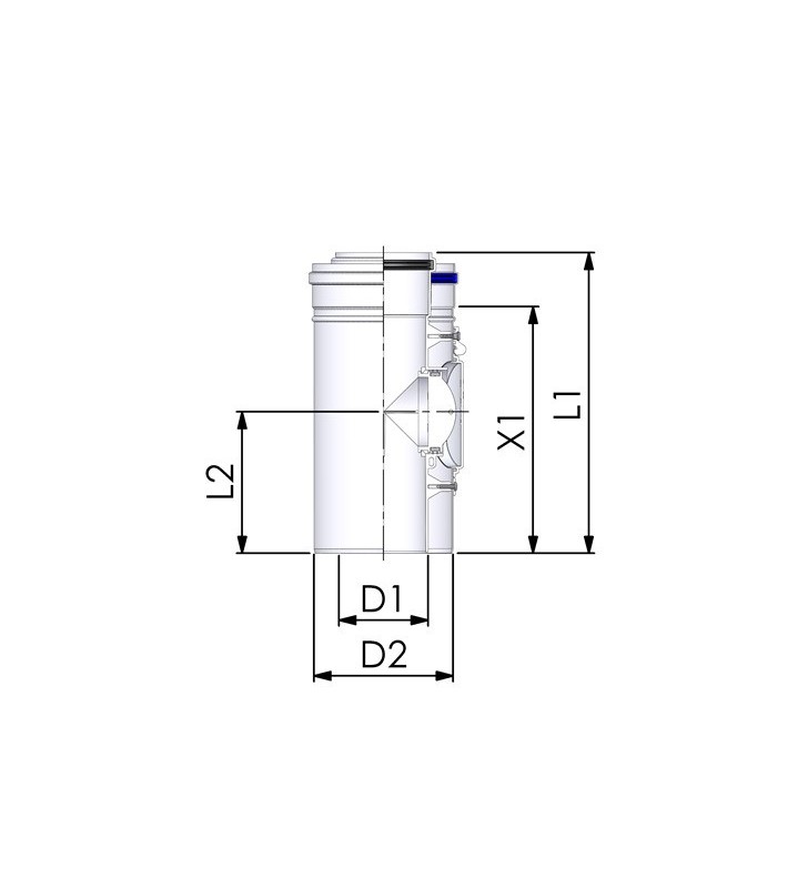 Kamino revizija Cox Geelen CoxDENS PP/Alu, tiesi, d80/125