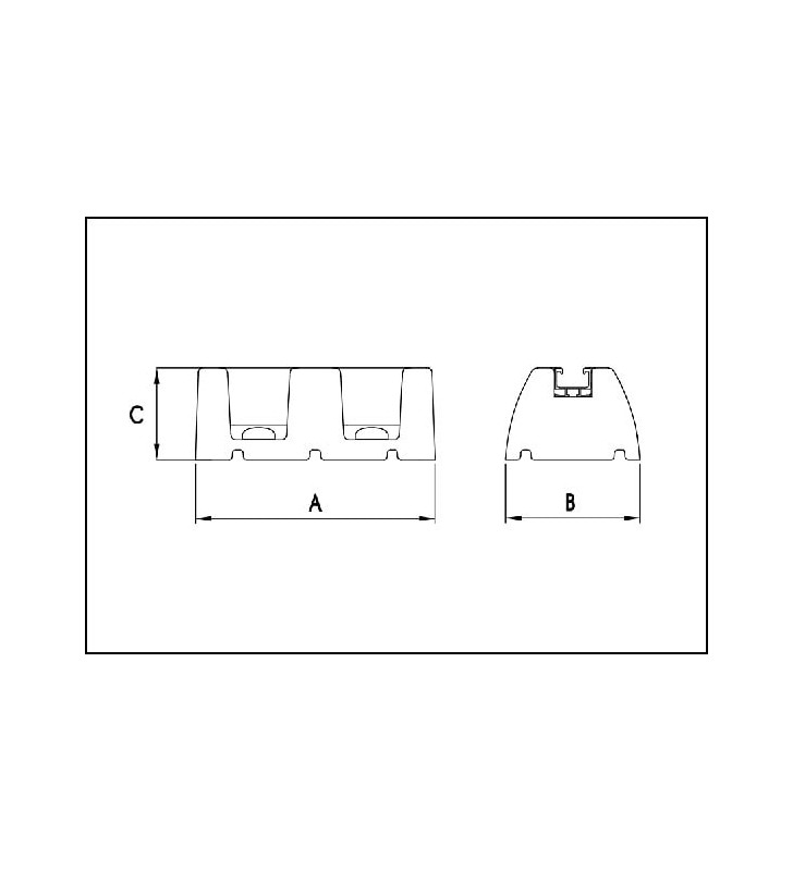 Atrama kondicionieriaus išoriniam blokui Tecnosystemi, SBR Extreme 70-20 500 kg 600 mm (1 vnt)