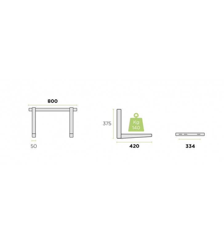 Laikiklis kondicionieriaus išoriniam blokui Rodigas, sieninis, MS630 120 kg 800x450