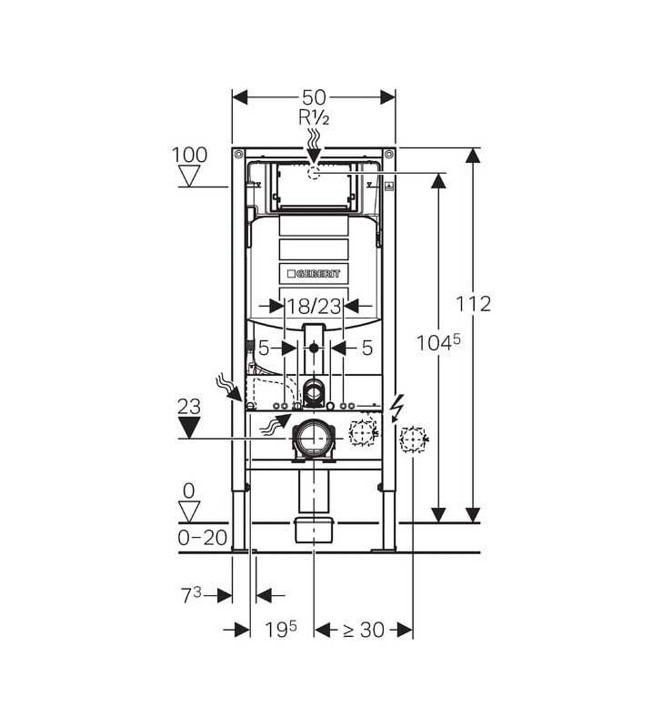 WC rėmas Geberit, Duofix UP320 Sigma