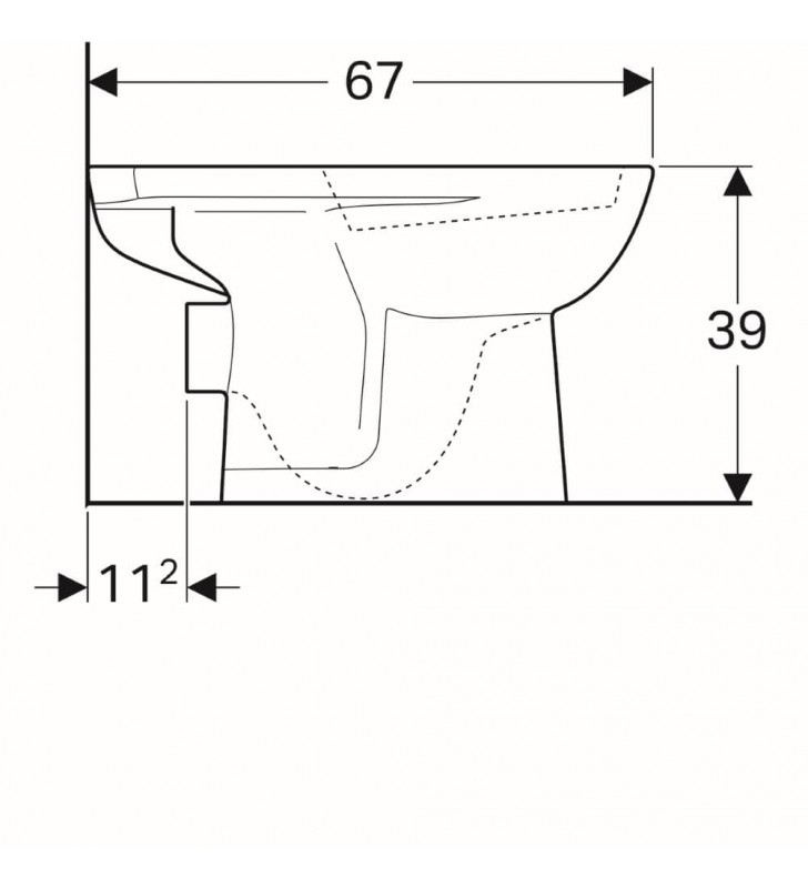 WC pastatomas puodas Geberit, Selnova, su apvadu