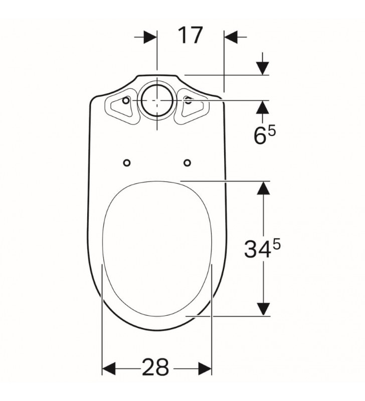 WC pastatomas puodas Geberit, Selnova, su apvadu