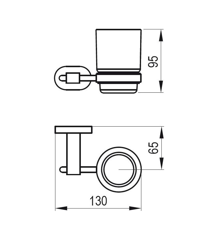 Laikiklis Ravak Chrome, CR 210.00 su stikline