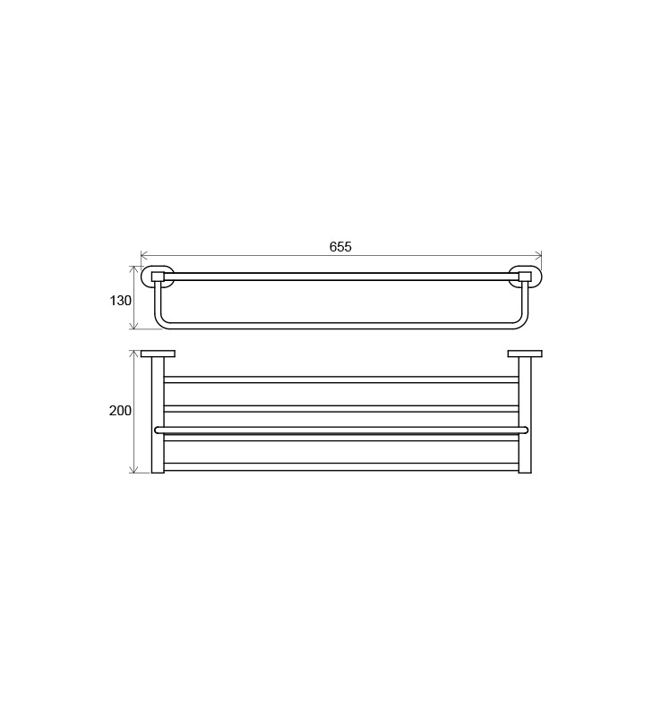 Rankšluosčių laikiklis Ravak Chrome, 330.00 66 cm su lentynėle