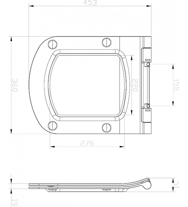 WC dangtis Ravak, Classic Slim