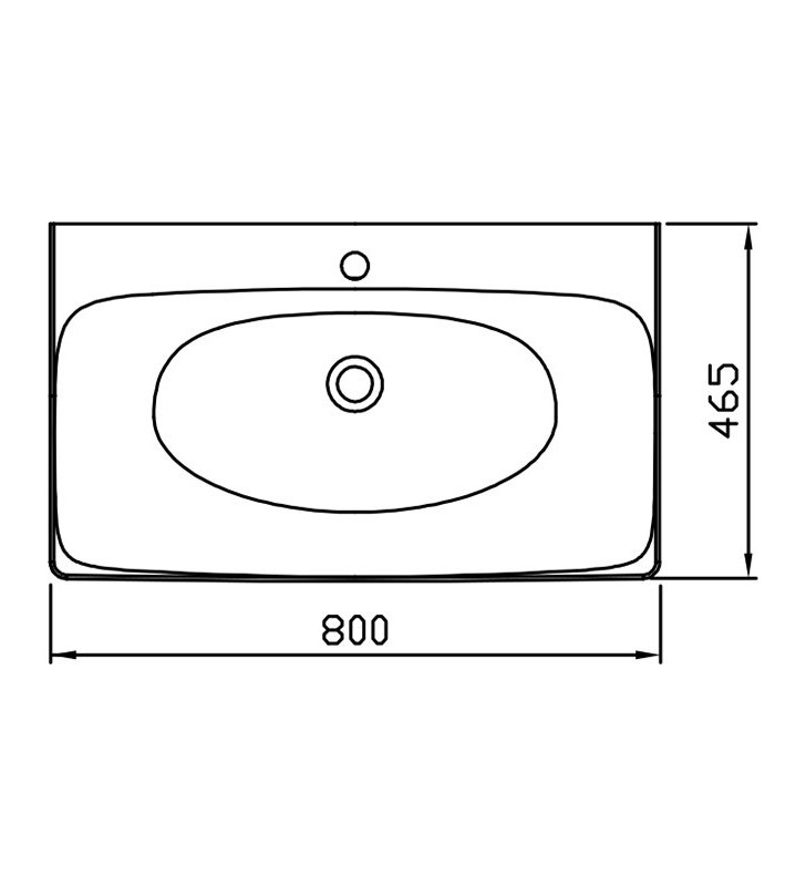 Keraminis praustuvas Ravak Balance, 800