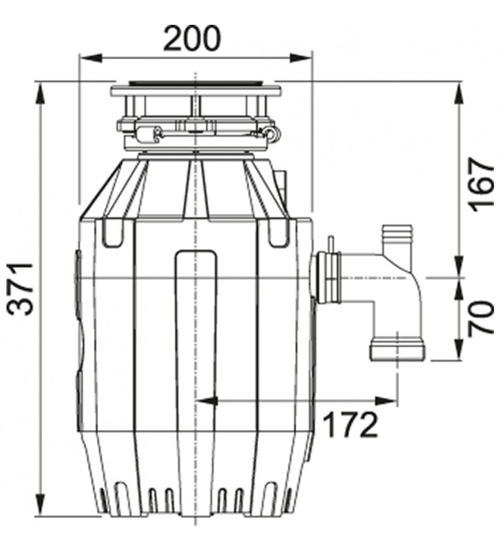 Atliekų smulkintuvas Franke Turbo Elite, TE-75 (550 W)