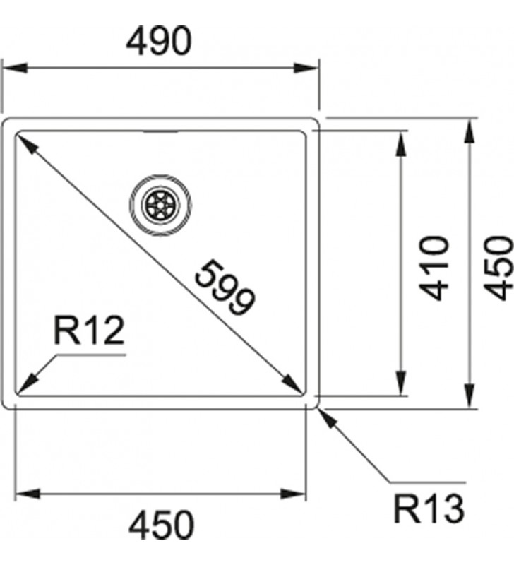 Nerūdijančio plieno plautuvė Franke Box, BXX 210/110-45, rankinis ventilis