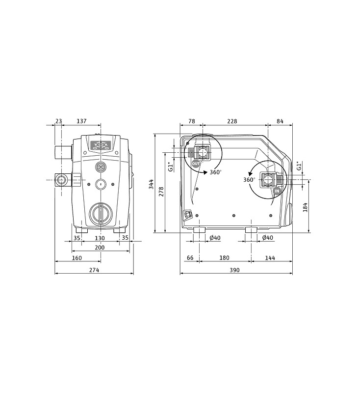 Elektroninis vandens tiekimo savisiurbis/nesavisiurblis siurblys Wilo, Isar BOOST5-E-3