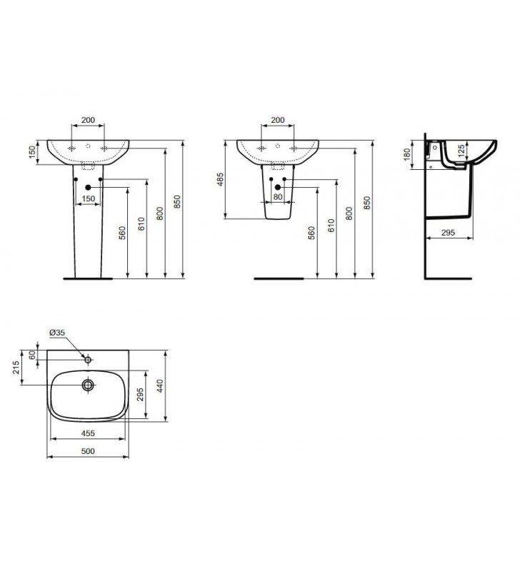 Praustuvas Ideal Standard i.life A, 50 cm