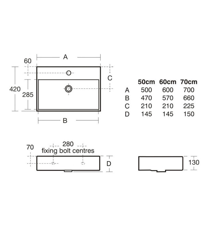 Pastatomas praustuvas Ideal Standard Strada, 50 cm