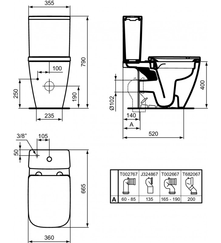 Pastatomo WC Ideal Standard puodas, i.Life B Rimless+ (be bakelio)