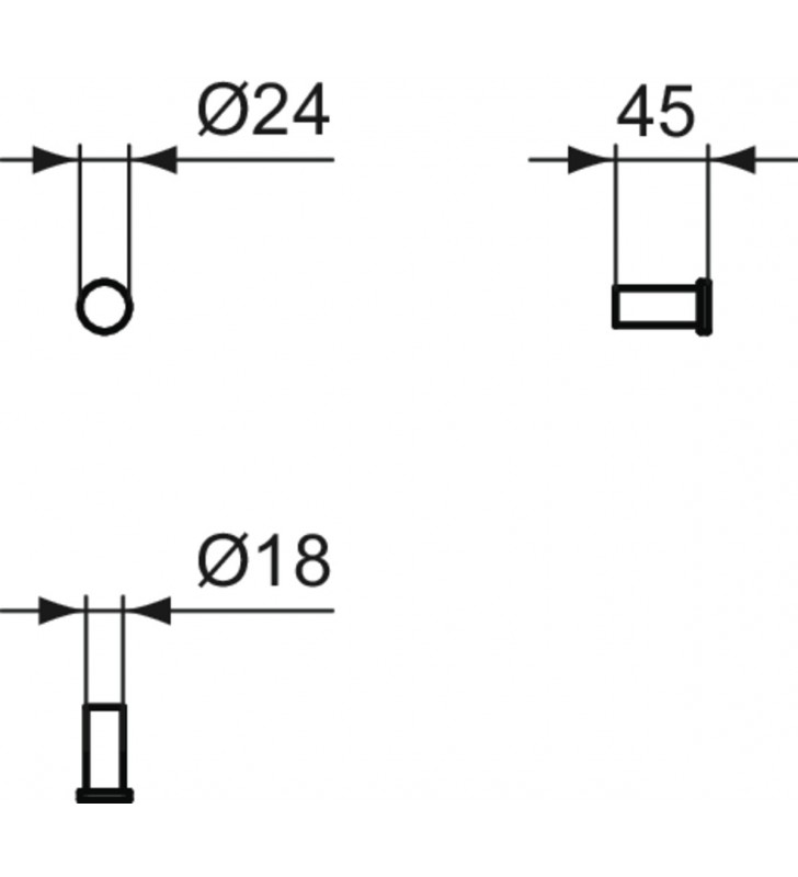 Chalato kabliukas Ideal Standard Connect, chromas