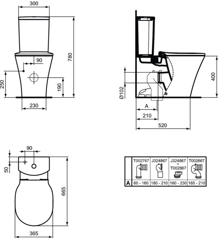 Pastatomo WC Ideal Standard puodas, Connect Air Aquablade (be bakelio)