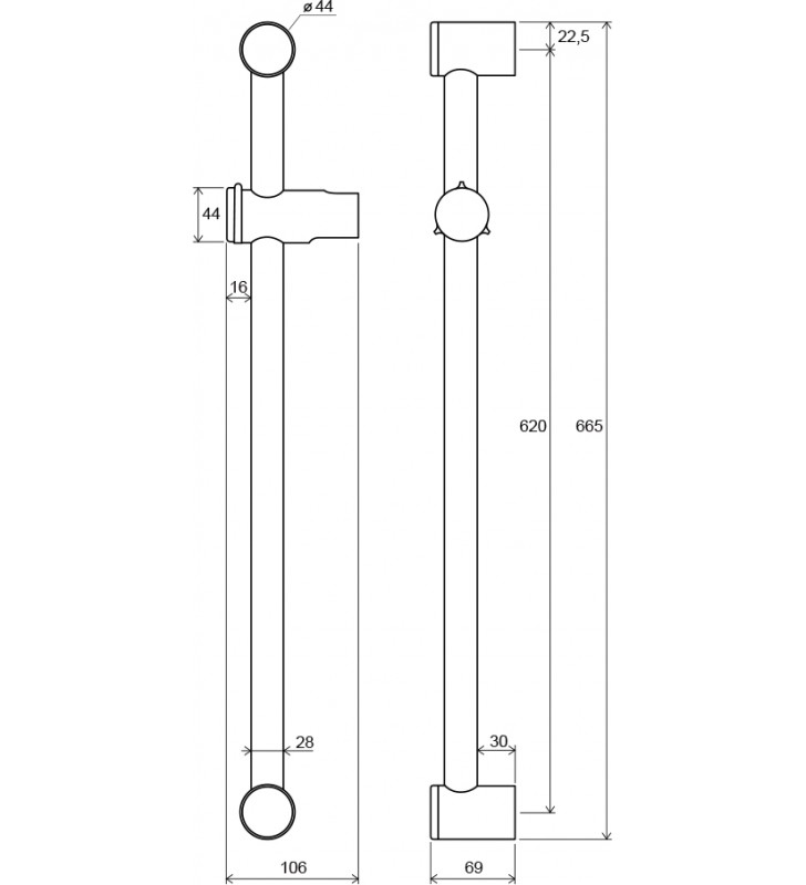 Dušo stovas Ravak su laikikliu, 972.00, 66.5 cm