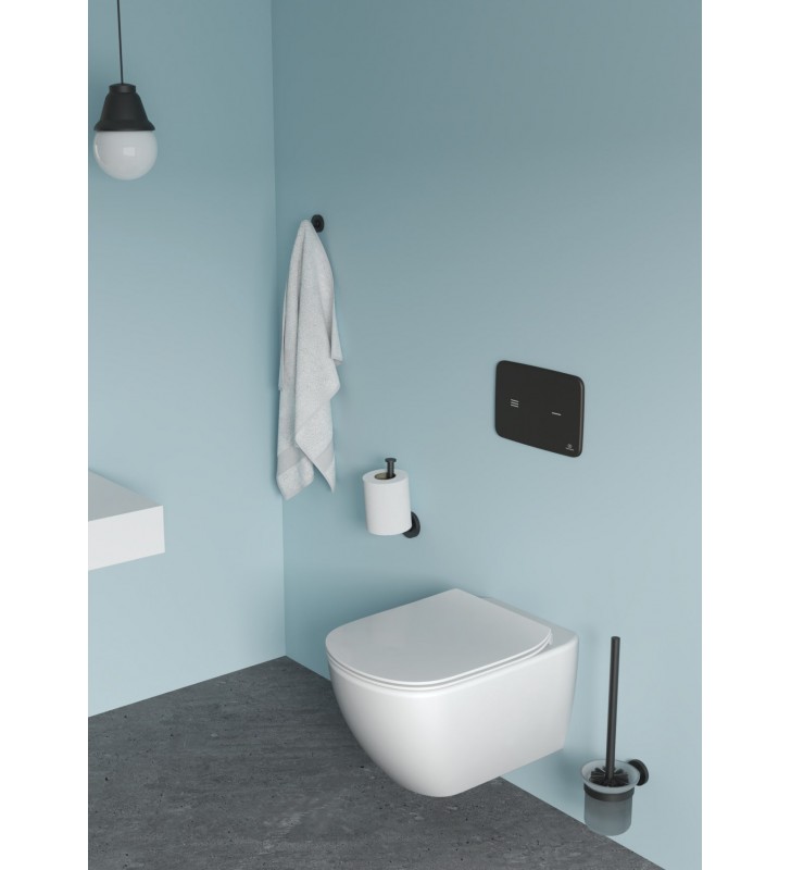 WC popieriaus laikiklis Ideal Standard IOM, Silk Black juoda matinė