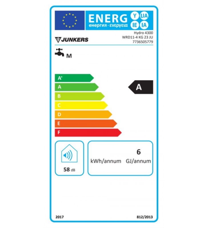 Dujinis vandens šildytuvas Bosch Hydro 4300, WRD 11-4 KG R