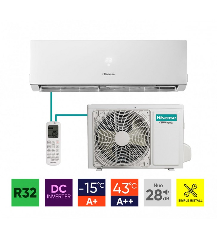 Sieninių mono-split šildymo-kondicionavimo sistemų Hisense Easy komplektai