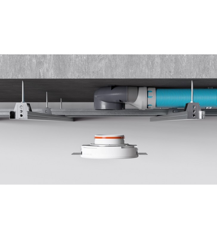 Dėžutė priglaistomam difuzoriui Ergovent, D125, 2x75 SlimBox žemo profilio