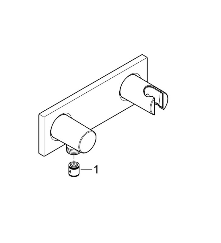 Sieninė dušo jungtis GROHE, su integruotu dušo laikikliu