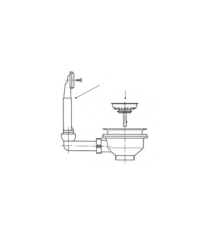 Ventilis FRANKE plautuvės, d 3& 039 & 039 1/2, užkemšamas, PXN 611-60