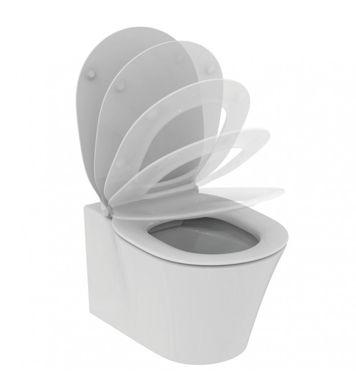 WC pakabinamas Ideal Standard Connect, Air Rimless, su paslėptais tvirtinimais