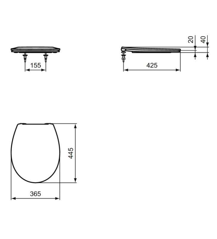 Dangtis WC Ideal Standard Eurovit, duroplast