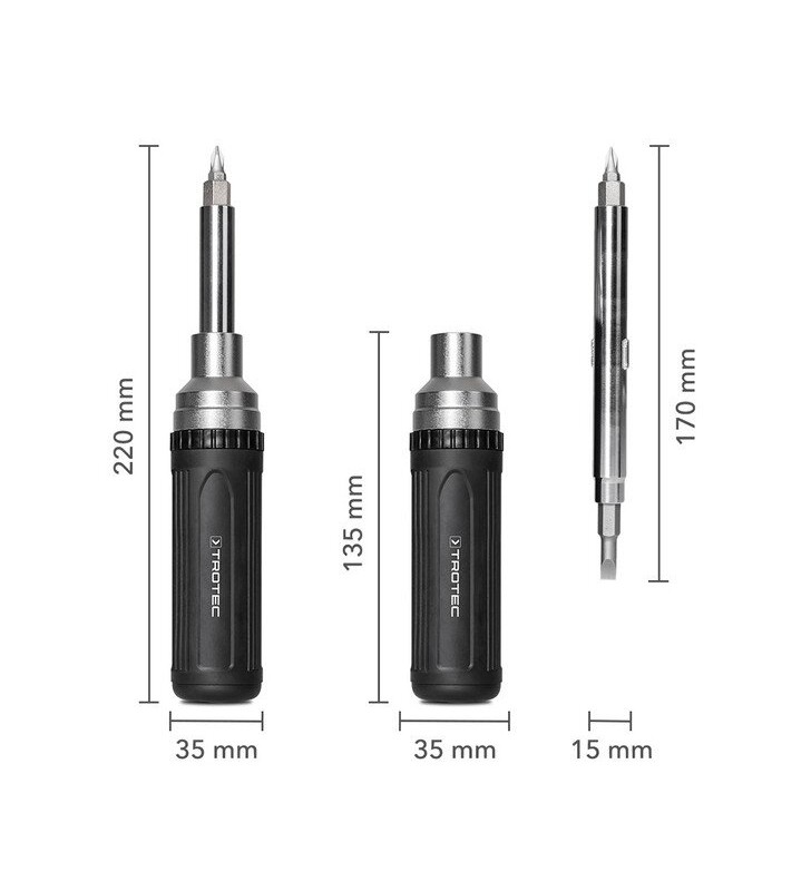 Antgalių rinkinys su atsuktuvu Trotec 9in1